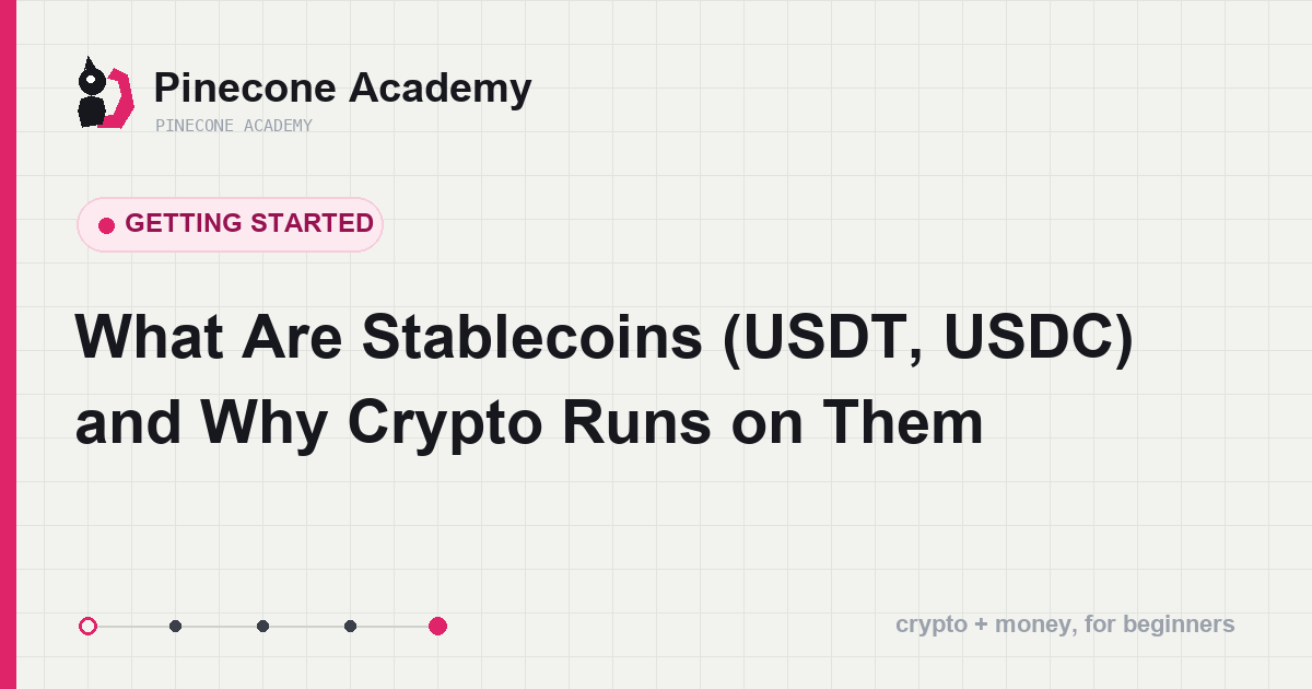 Stablecoin pegged to the dollar: one stablecoin balanced against one dollar on a scale