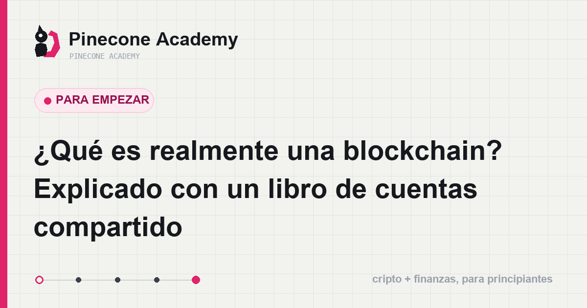 Metáfora de la blockchain: un libro de cuentas público compartido por todo el pueblo, con páginas encadenadas una tras otra
